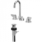 Zurn Z831A3-XL-P Widespread  3-1/2in Gooseneck, Dome Lever Hles  Pop-Up Drain Lead-free
